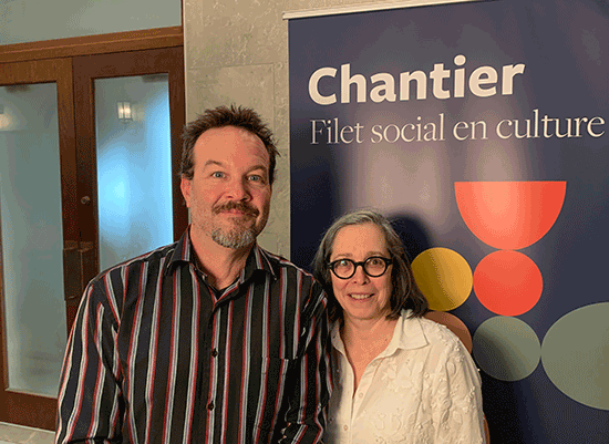 Grégoire Gagnon (CWC) and Pascale Landry (Compétence Culture)